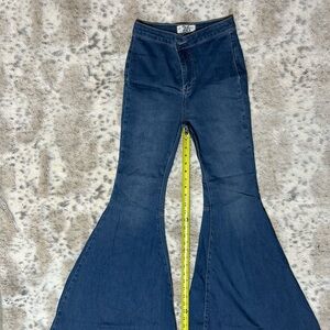 Free People Just Float on Indigo Flare Jeans
